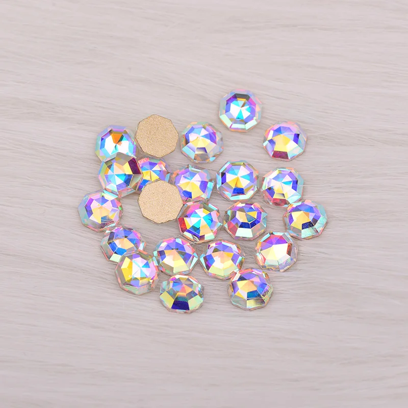 JUNAO 6 мм кристалл AB круглые стразы для дизайна ногтей украшения камни стеклянные