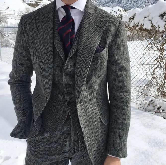 Классические удобные серые мужские костюмы для официального делового костюма