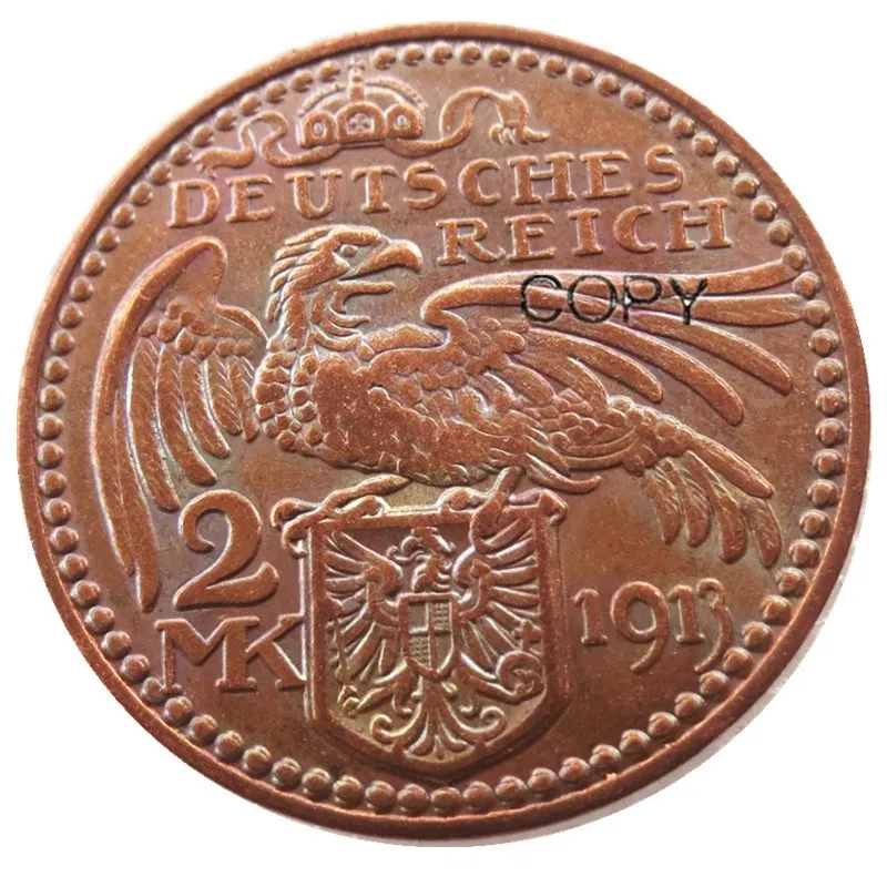 Копия монеты 1913 CU модель 2 Mark Германия св. Бавария Людвиг III |