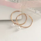 Браслет-цепочка Женский, с белым жемчугом, розовое золото, серебро