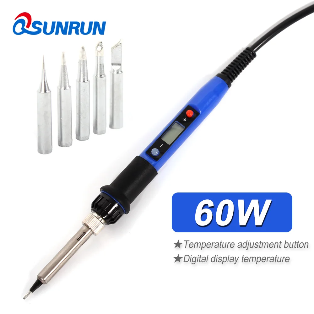 

110V/220V 60W Quick Disassembly Components, Adjustable Temperature Electric Iron Gun Welding Soldering Iron Tool With Iron Tips