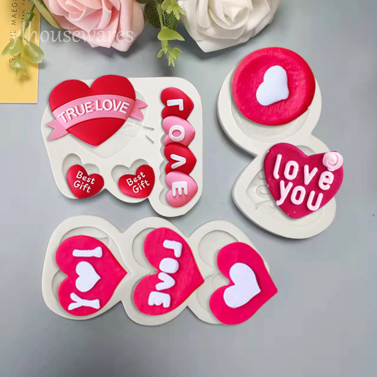 3 ШТ. Love Candy Making Силиконовые Формы Шоколадная Выдумка Инструмент Десерт