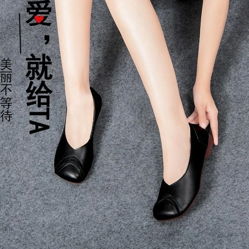 

Doudou shoes women's shoes 2021 new style spring, summer and autumn flat-bottomed casual shoes all-match two-wear single shoes