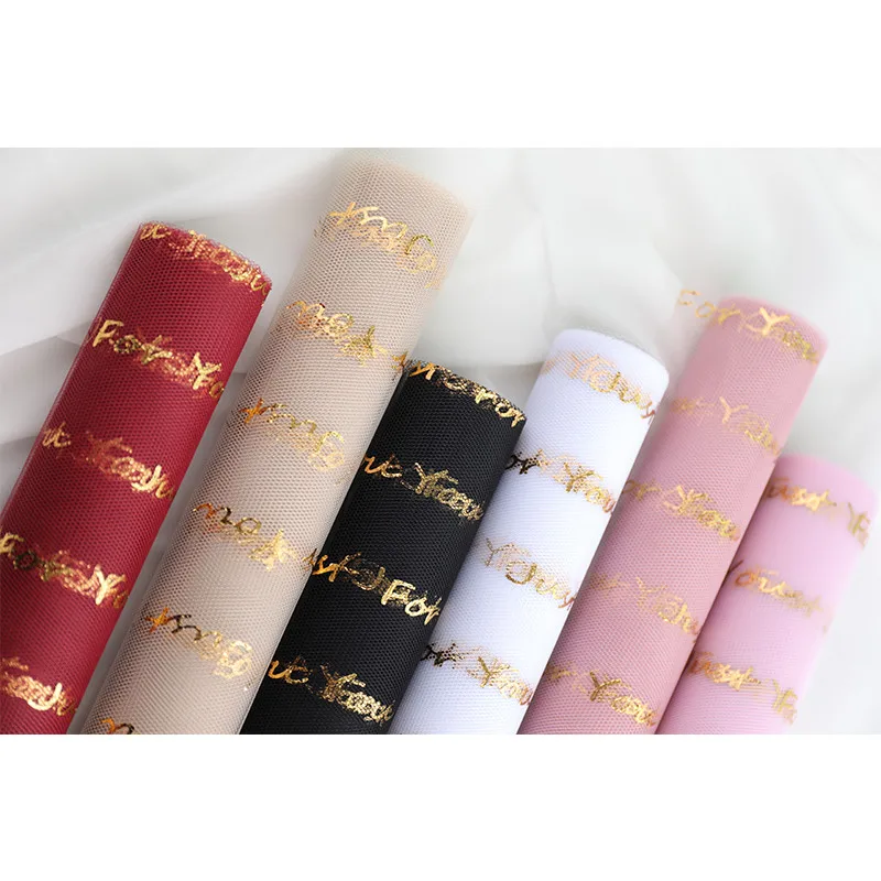 Горячее тиснение 1 м английская пряжа скрапбукинг украшение марля цветы букет