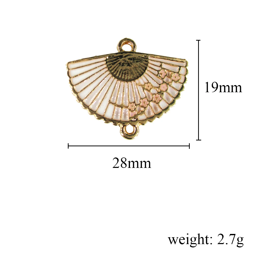 10 шт./лот винтажные эмалевые очаровательные веерные Подвески ожерелье подходят