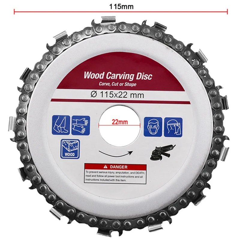 HTHL 4.5 дюймов желтая циркулярная пила цепная резьба по дереву диск