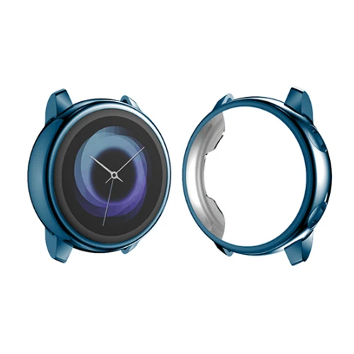 Защитный чехол для samsung galaxy watch active 2 ультра-тонкий мягкий силиконовый Full HD Экран Защитная крышка galaxy Активный 40/44 мм - Цвет: dark blue