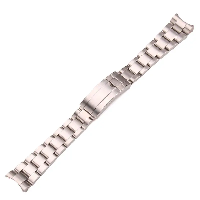 

Rolamy 16mm x 9mm x mm cepillo polaco de acero inoxidable banda de reloj de despliegue de cierre para Rolex pulsera Cuero de gom