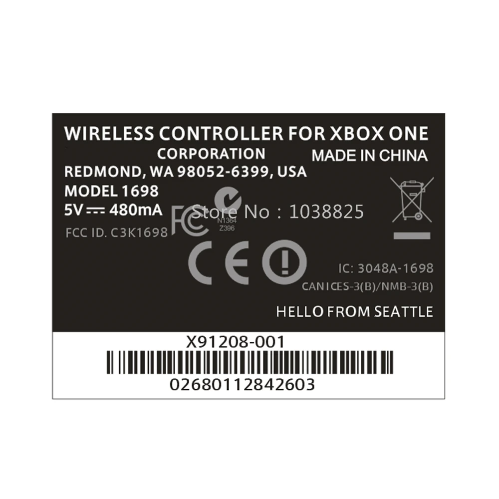 30 шт./лот для беспроводного контроллера xbox one elite черная наклейка на заднюю панель