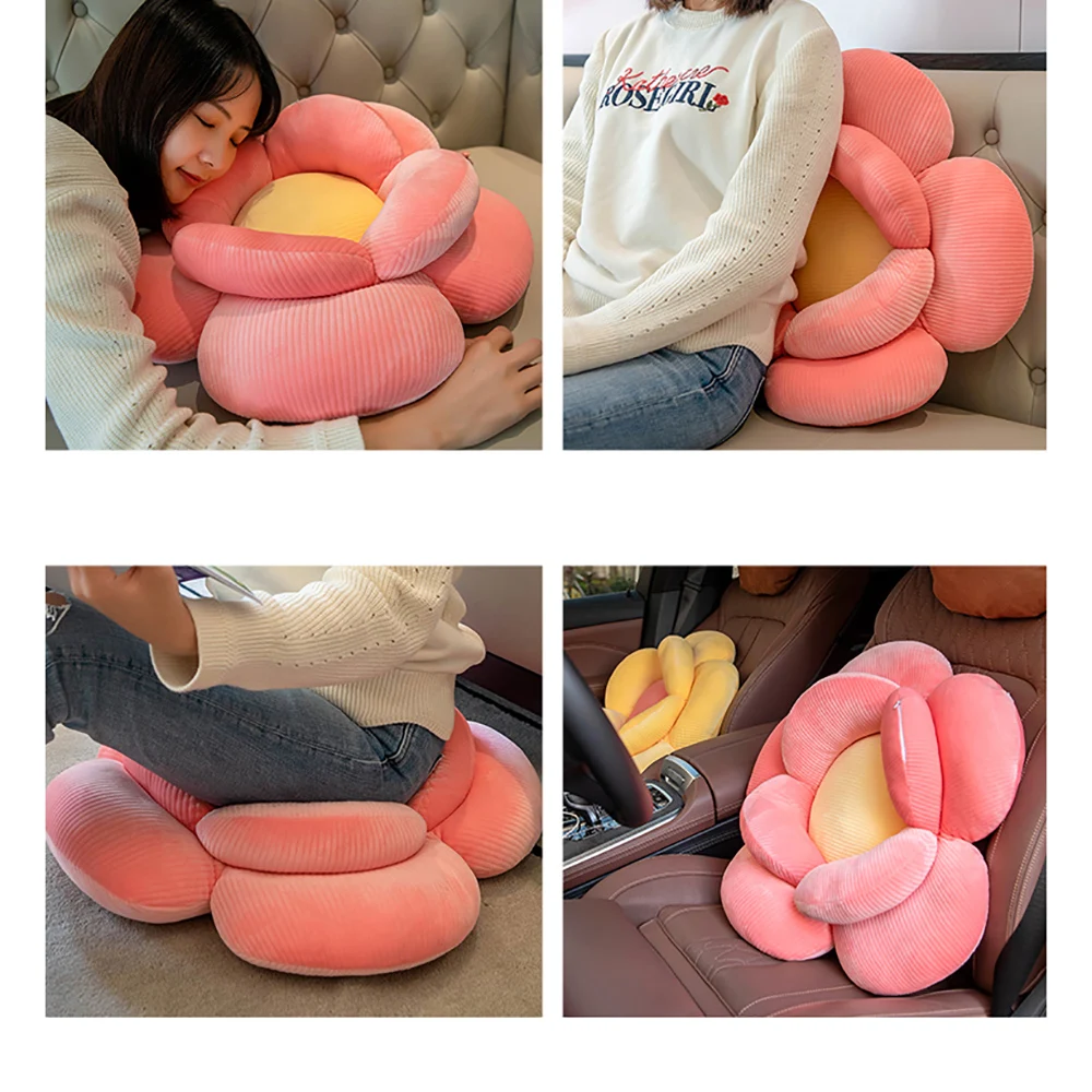 Online Cojines Almohadones Decorativos De Flores Para Asiento De Sofá, Cojín Cómodo Para Silla, Cama De Perro, Almohada De Felpa, Cojín Suave Redondo