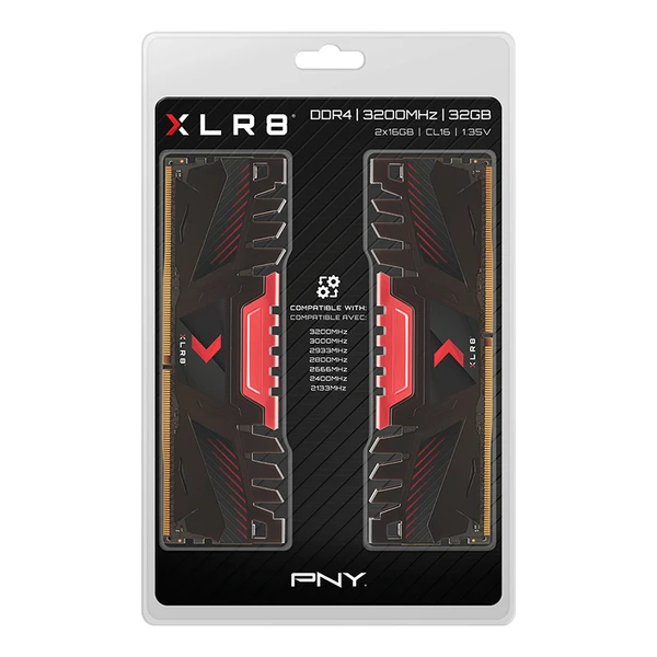 Оперативная память PNY XLR8 32 Гб DDR4 3200 МГц CL16 DIMM|Оперативная память| |