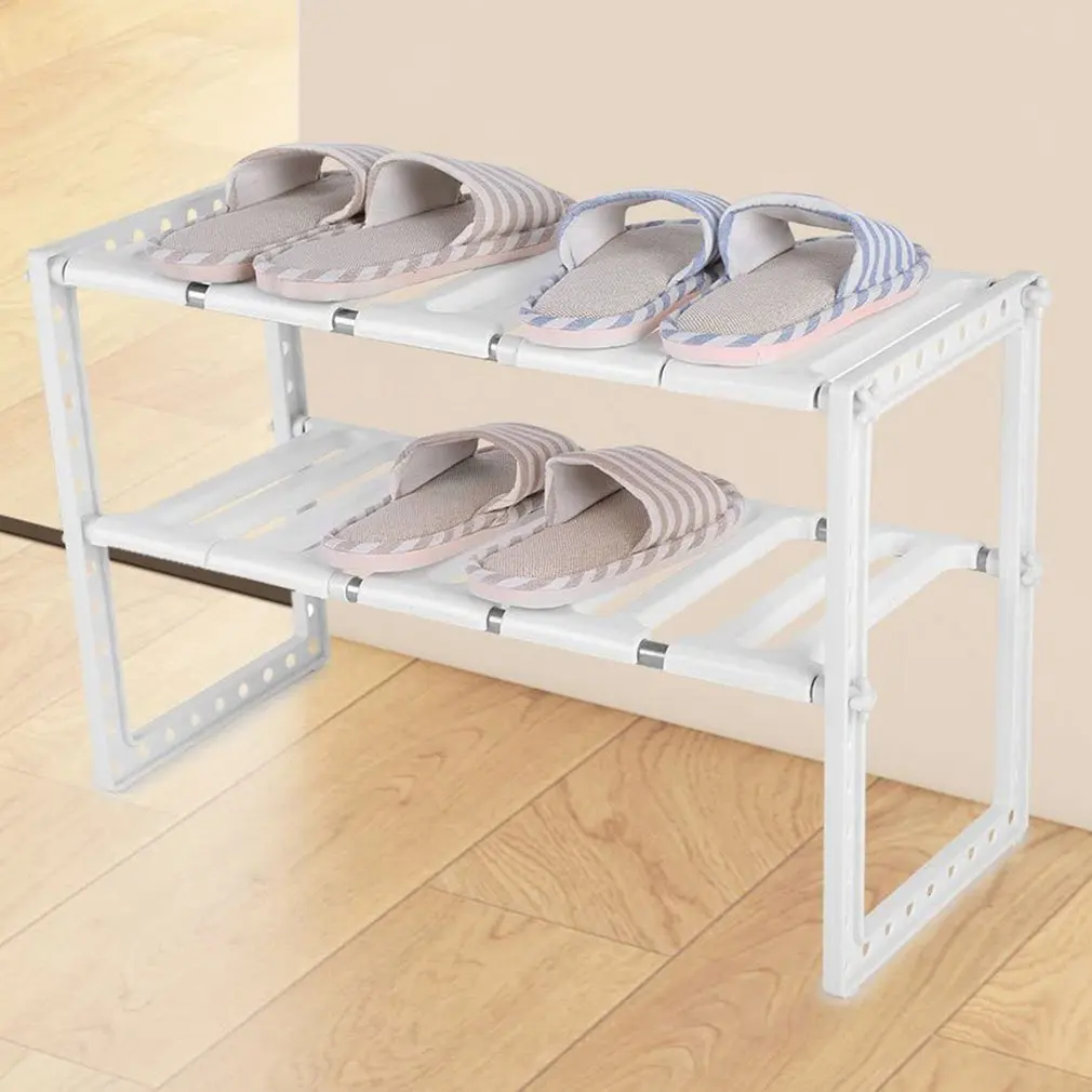 

Double Layer Adjustable Multifunctional Shelf Floor Stand Storage Rack Under Sink Kitchen And Household Storage Rack
