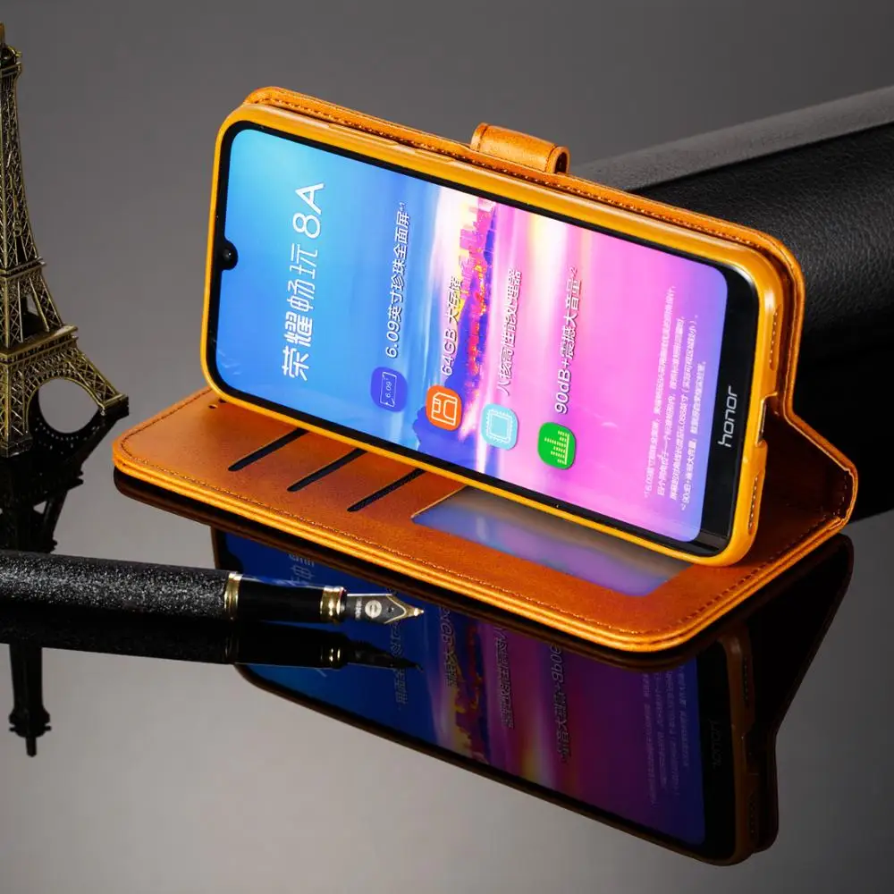 Кожаный флип-чехол-кошелек для huawei Y6, Модный Роскошный чехол для телефона из искусственной кожи, силиконовый плотный чехол для huawei Y6