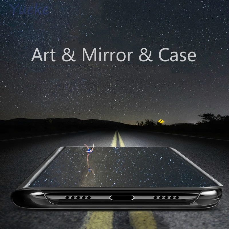 Flip Cover For Huawei P20 P30 P40 Pro Lite Honor 10 9 20 10i 9A 9X 9S 9C 8A 8X 8S P Smart 2019 2020 Mirror Case | Мобильные телефоны