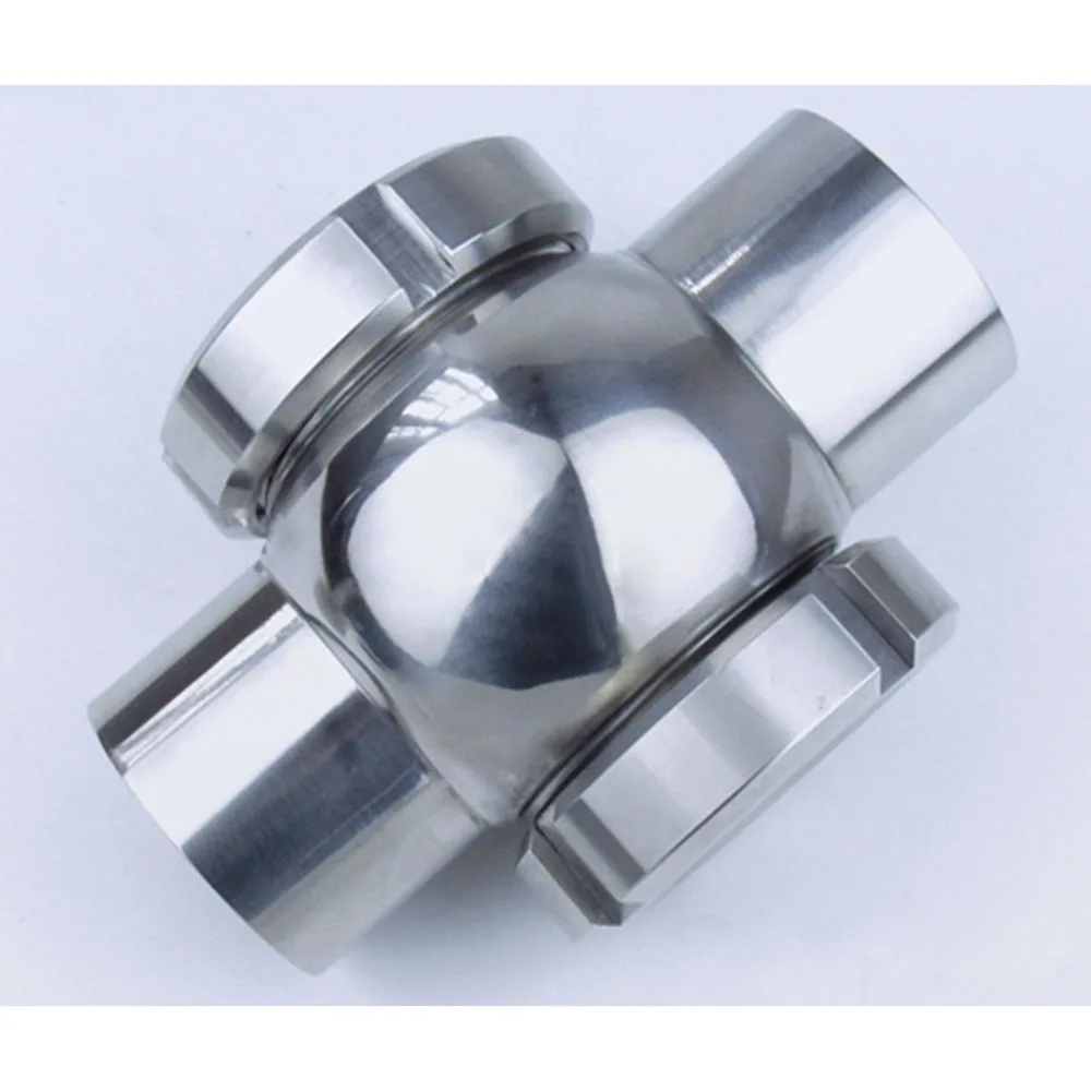 

Sanitary Ball Type Sight Glass Diopter Stainless Steel SUS304 Inline Four-way Homebrew Welded Sight Glass Pipe OD 38/51/57/63mm