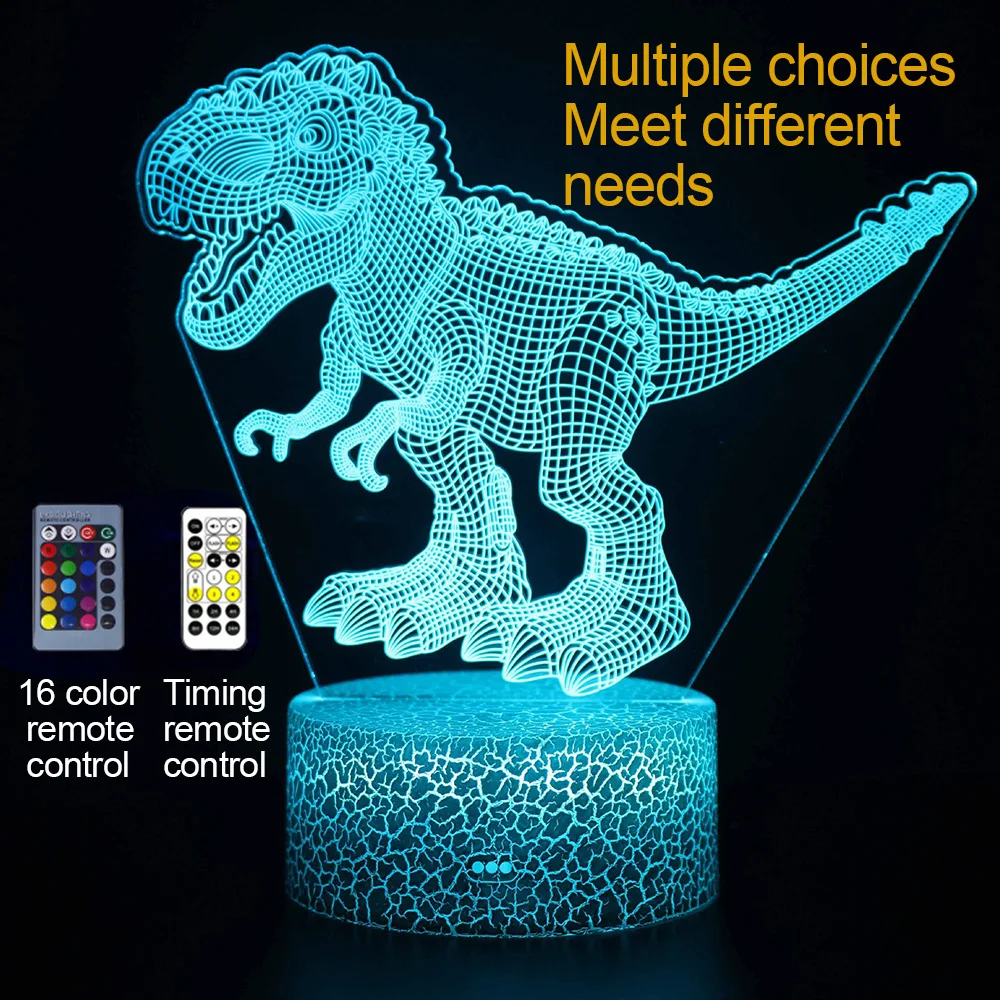 

3D LED Night Light Dinosaur Dragon Lamp 16Colors Change Night light Remote Control Table Lamps Toys Gift For Kid Home Decoration