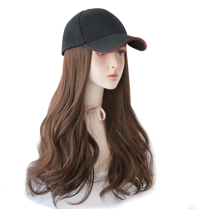 

Outdoor sports baseball caps spring and summer fashion letter embroidery adjustable male and female wig caps fashion hip-hop cap
