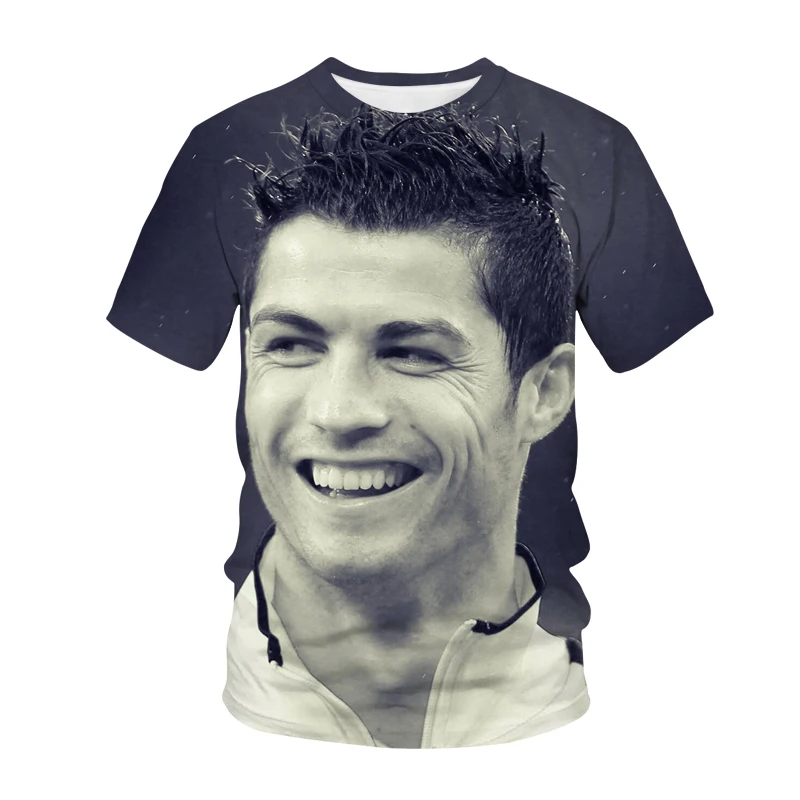 Футболка с 3D принтом Криштиану Роналду футболка со звездами уличная одежда для