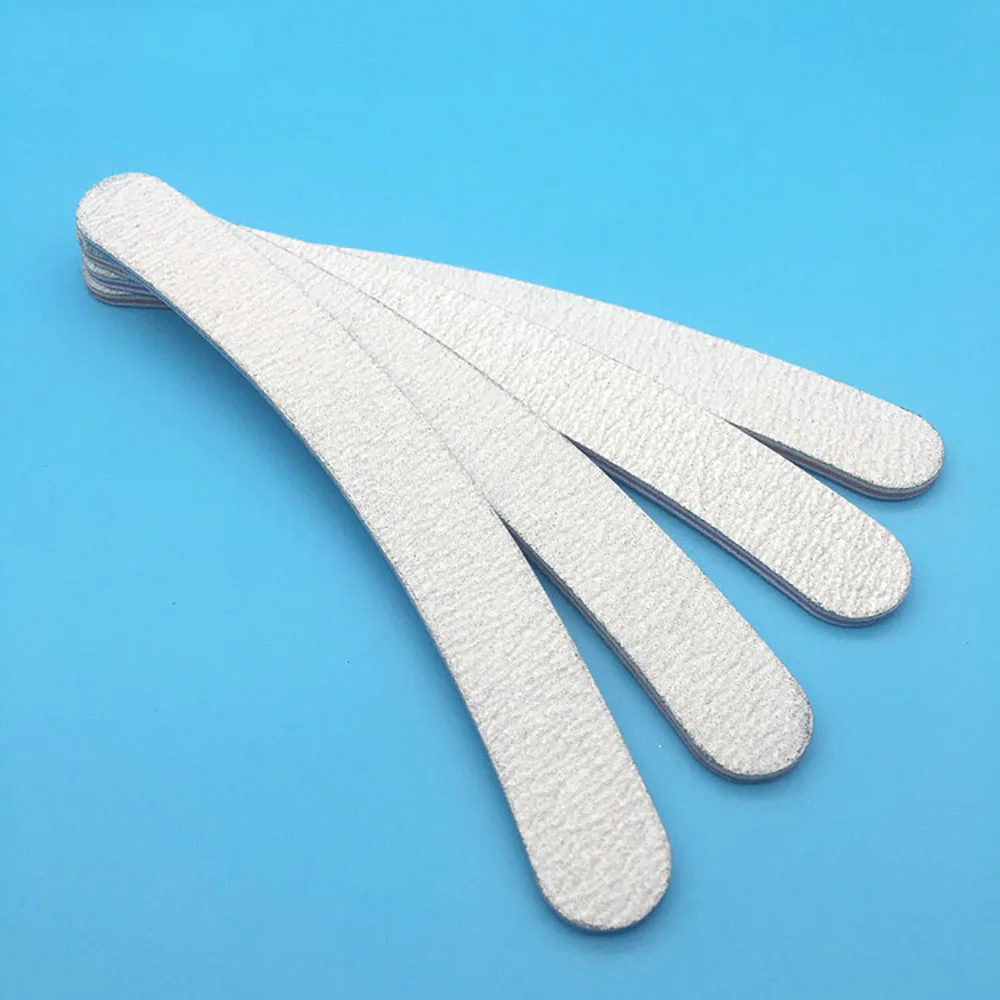 

50pcs Nail Files 100/180 Grey Curve Manicure Sanding Strip File Tools Nail Shape Abrasives Tools Nail Art Accessories