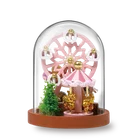 Gristmas подарок Diy мини кукольный домик игрушки для детей мебель миниатюрный деревянный миниатюрный кукольный домик подарки на день рождения 004