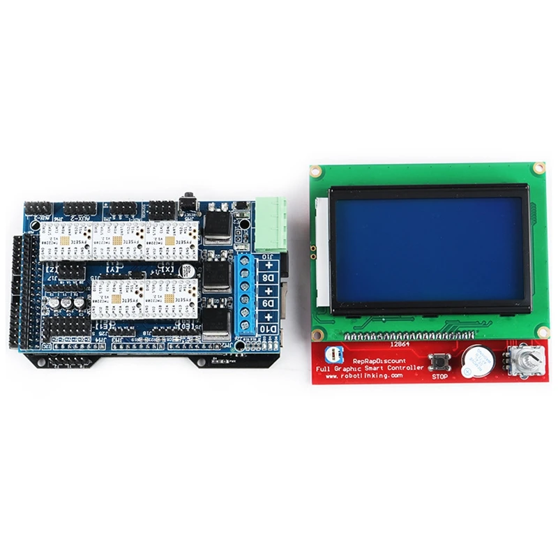 Clone Re Arm 32 бит материнская плата Ramps 1 5 и 12864 ЖК дисплей с драйвером Tmc2208 для деталей