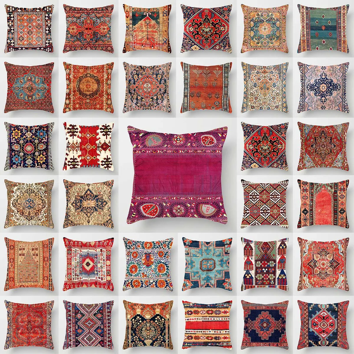 Декоративная наволочка в этническом персидском стиле, льняная наволочка в турецком и среднем восточном стиле для дивана, декоративное укра...