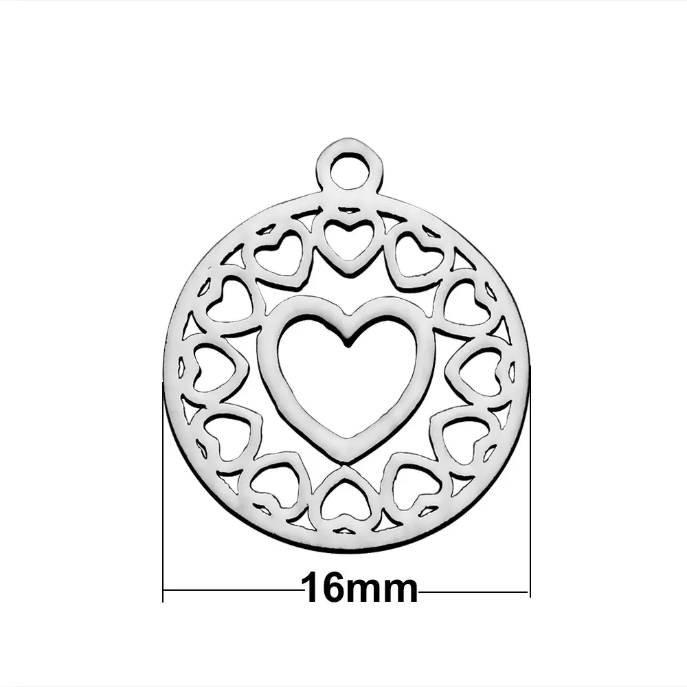 10 шт./лот ожерелье с подвеской в виде сердца из нержавеющей стали|Подвески| |