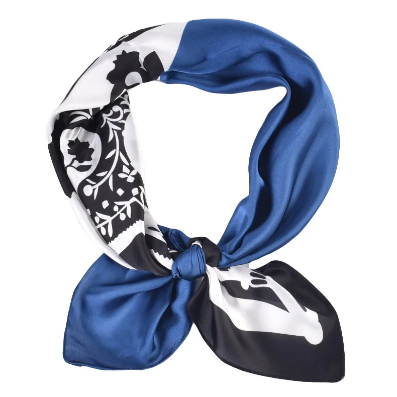 

70*70 см модные шарфы женские шелковые Сатиновые хиджаб Женская бандана квадратный женский платок парео платок-Бандана Хиджаб