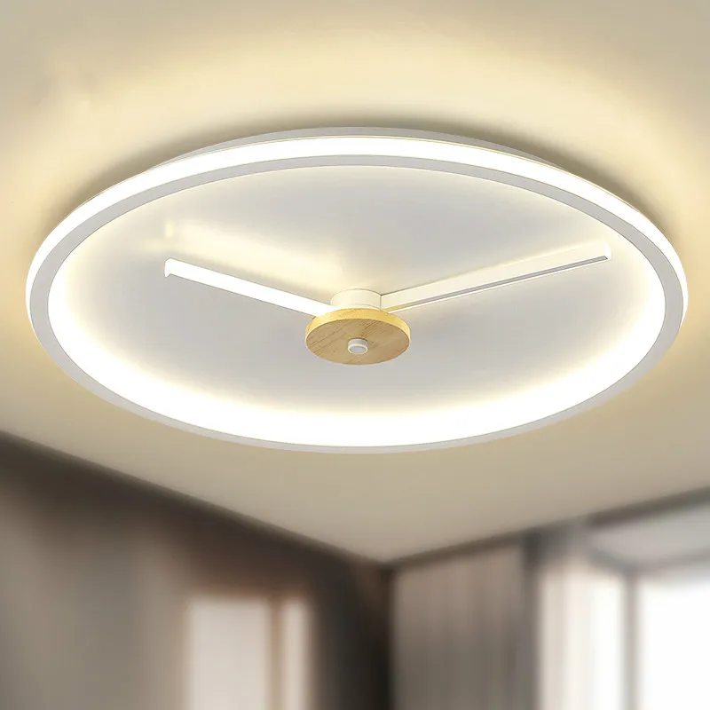 

Clock Shaped led ceiling light master bedroom light modern minimalist style room light white / black /body dimmable Ceiling lamp