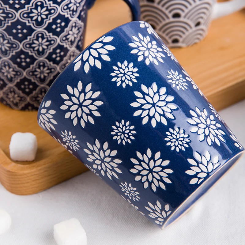 Ceramic Simple Coffee Cup Household Tea Mug Hand-painted Large Capacity Milk Office Breakfast | Дом и сад
