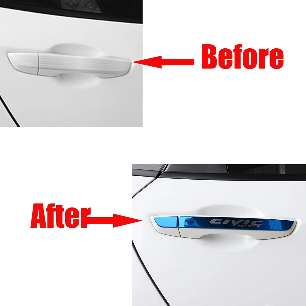 Наклейка на крышку чаши дверной ручки автомобиля наклейка отделку для Honda CIVIC 2016