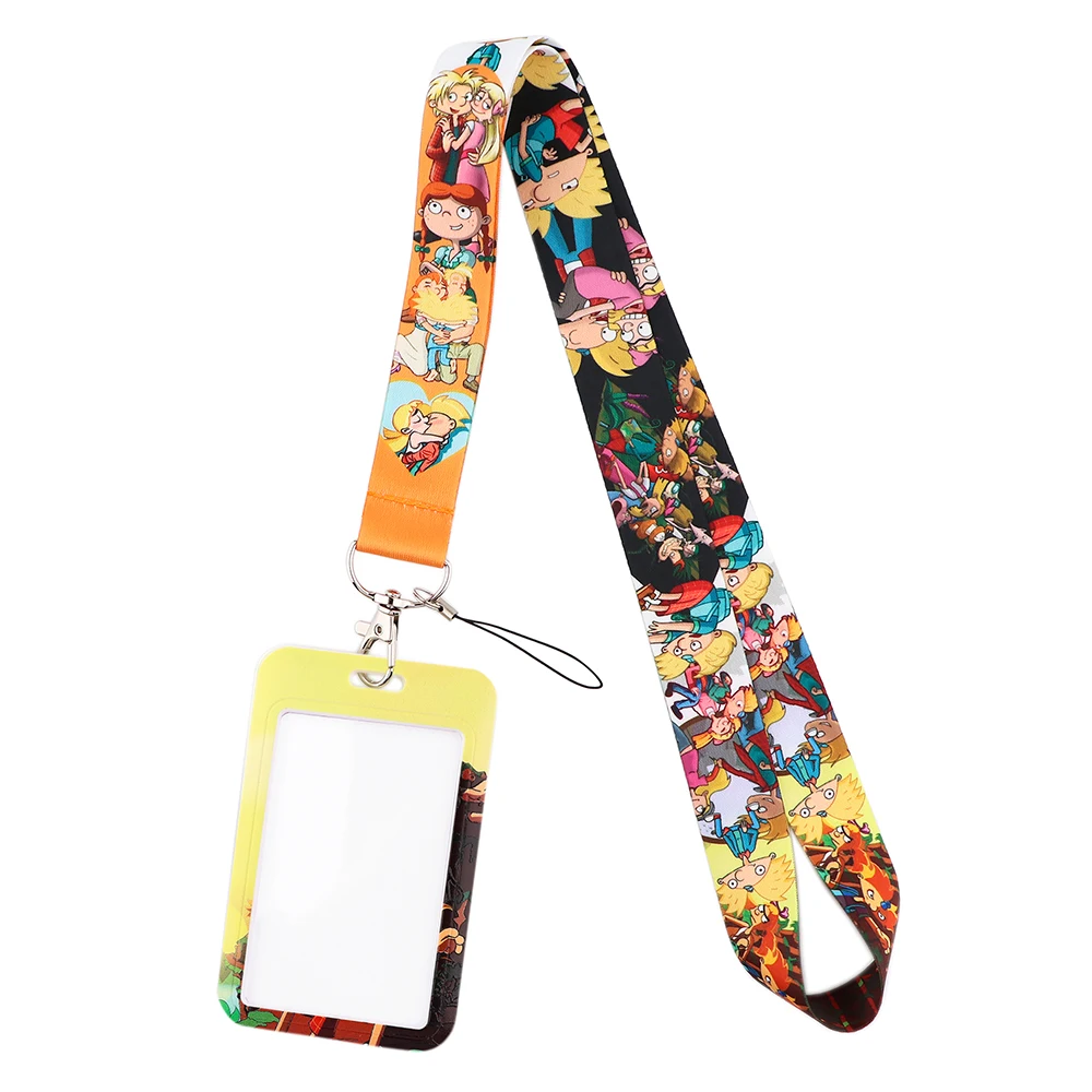 

JF978 Cartoon Print Keychain Neck Straps Lanyards for keys ID Card Passport Gym Cellphone USB Badge Holder DIY Hanging Rope