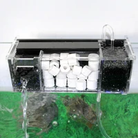 senzeal acrylic aquarium filter box with uv light groove increase oxygen aquarium water filters external hang on filter box