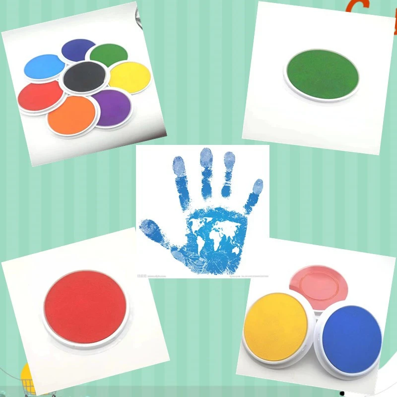 Забавный многоцветный чернила прокладка для печати DIY Пальчиковые краски Craft