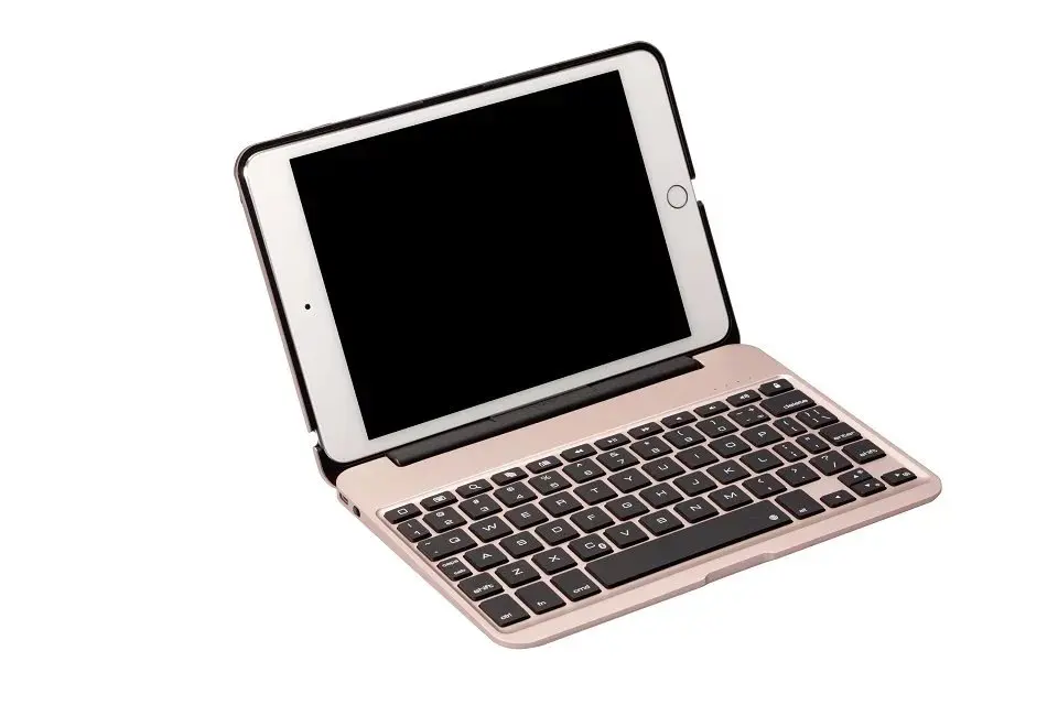 Металлический чехол с откидной крышкой Беспроводная Bluetooth клавиатура для Apple Ipad