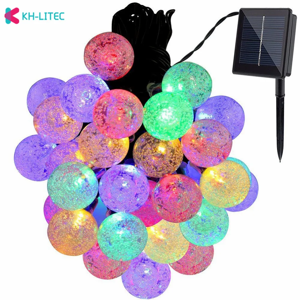 Солнечный Глобус 30 светодиодный шар струнный светильник s Солнечная энергия