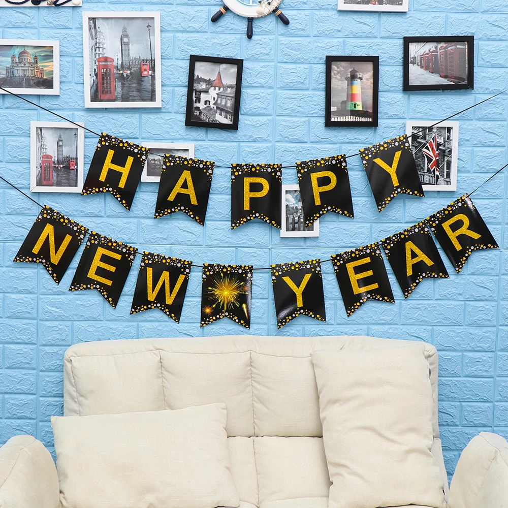 Рождественская гирлянда с золотым блеском 2020 баннеры для вечеринок подарок Navidad