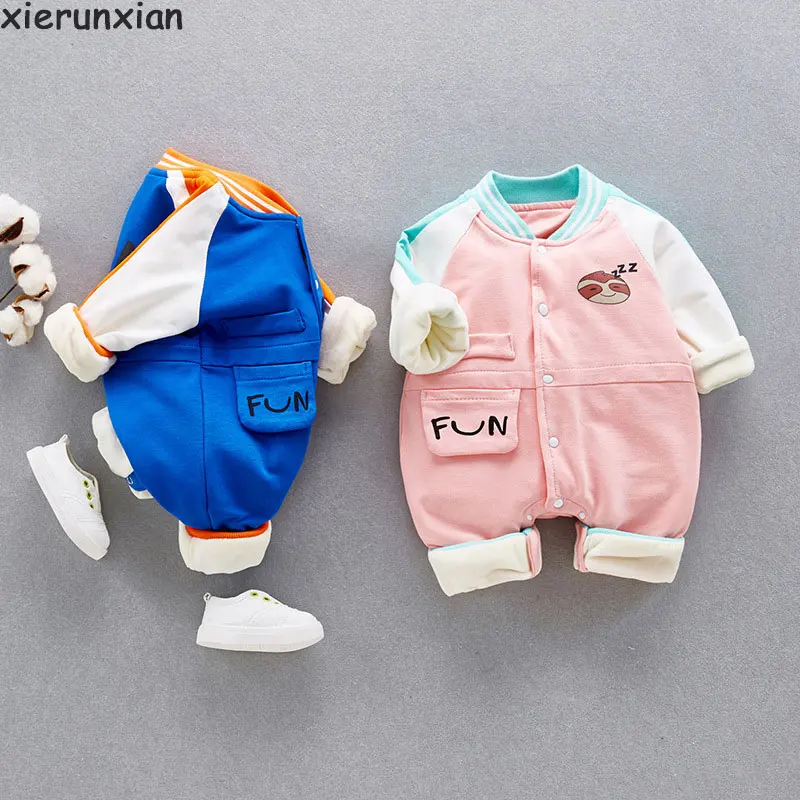 Одежда для новорожденных модное пальто маленьких мальчиков девочек зима 2019 плюс