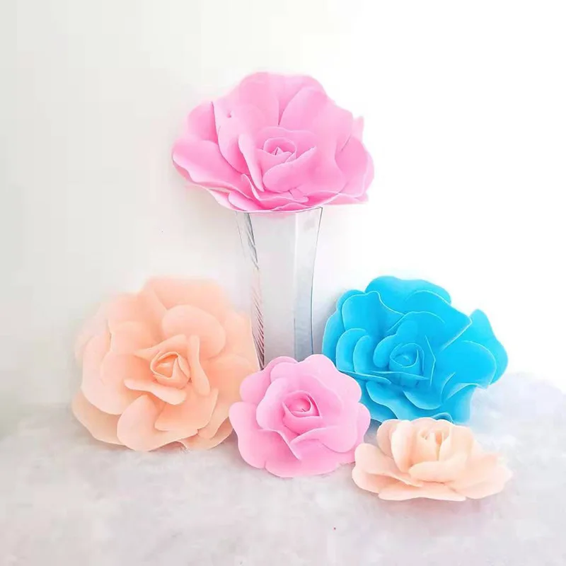 5 Pieces of Artificial PE Foam Rose Bouquet for Home Video Wall Wedding Decoration DIY Fake Flower | Дом и сад