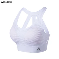 sports bra padded running fitness crop top women high impact shockproof running bra gym workout sports vest beauty back