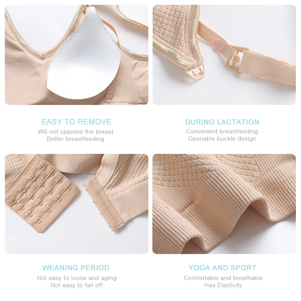 4-Kinds Maternity Nursing Bras Sleeping BreastFeeding For Pregnant Women Underwear Pregnancy Clothes soutien gorge allaitement | Мать и