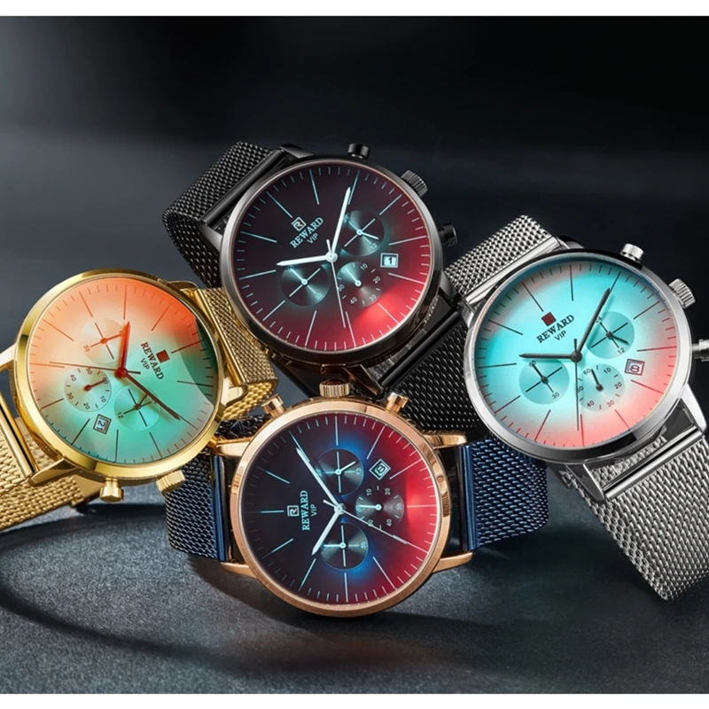 Часы наградные мужские Модные цветные спортивные водонепроницаемые с