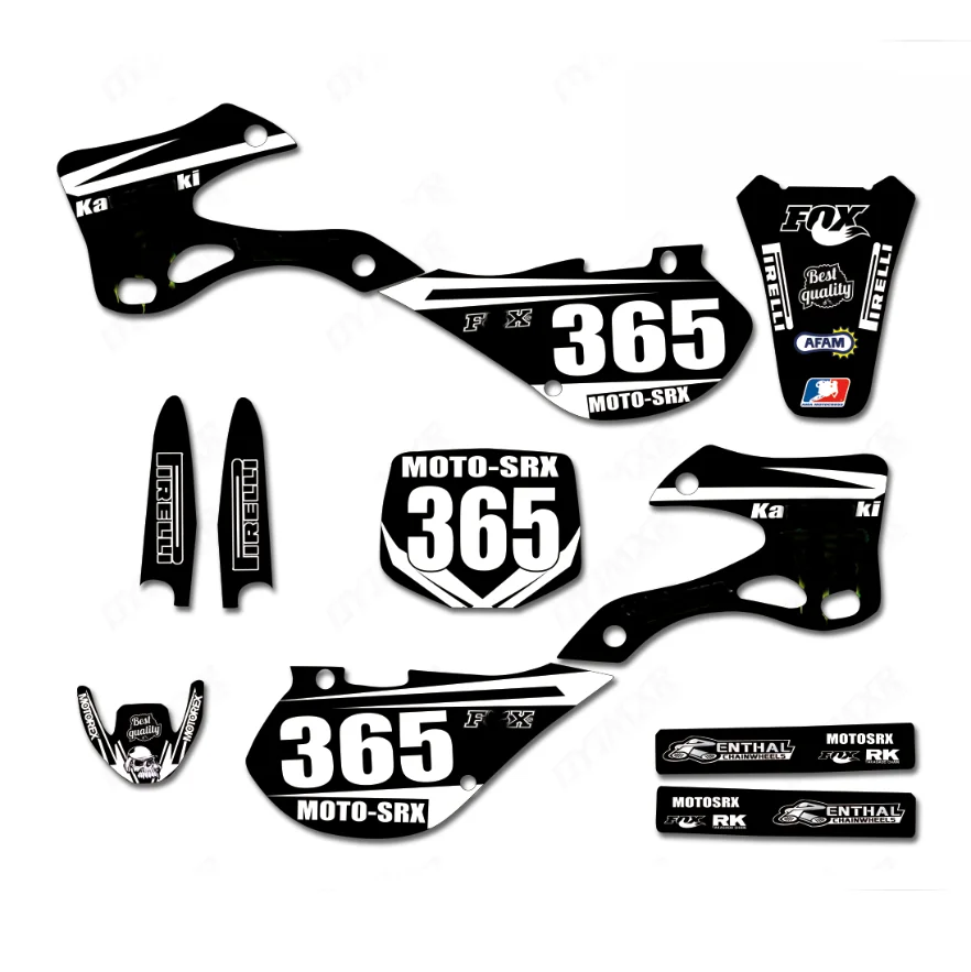

Full set of 3M Stickers For Kawasaki KX125 KX250 1999 2000 2001 2002 KX125 KX250 CustomizeMotorcycle Graphics Backgrounds Decals