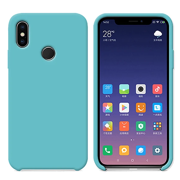 Ice blue Официальный жидкий силиконовый чехол для Xiao mi Red mi Note 7 K20 5 6 Pro 5 Plus 4X 6A S2 Официальный чехол для mi 9 8 SE 8 Lite 9T A2 Capa - Цвет: Ice blue