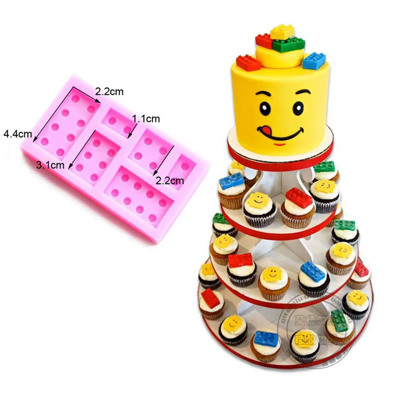 

Cake Tools Lego Silicone Mold Mini Figure Robot Shape Holes Lego Ice Cube Tray Mold Chocolate Cake Jelly Jello Fondant Moulds