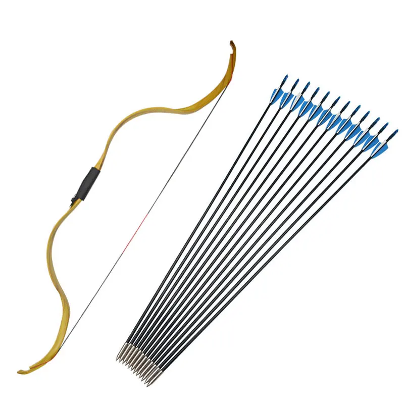 30lbsBow 12pcs Arrow 20-30lbs стрельба из лука традиционный изогнутый лук и Стрела набор Стекловолоконная стрела Съемный Лук стояк длинный лук охотничья стрельба аксессуары - Цвет: 30lbsBow 12pcs Arrow