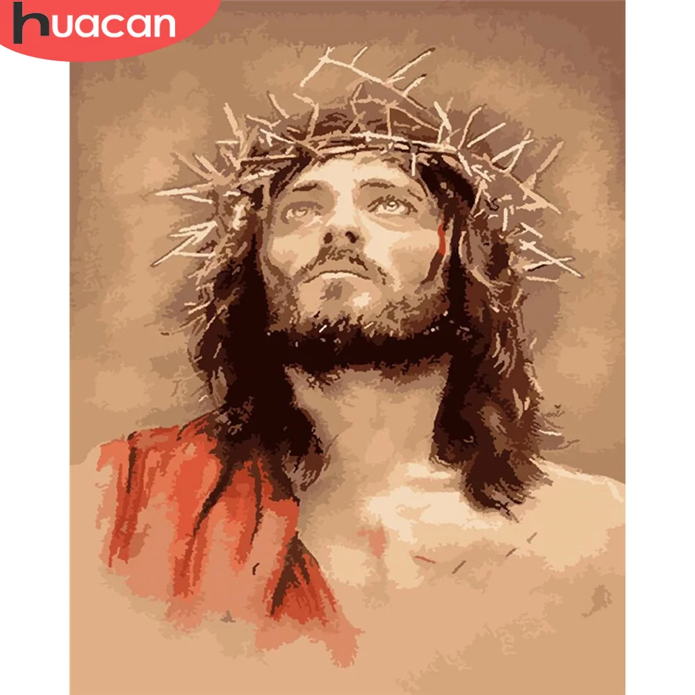 HUACAN картина по номеру Иисус рисование на холсте подарок DIY фотографии номерам