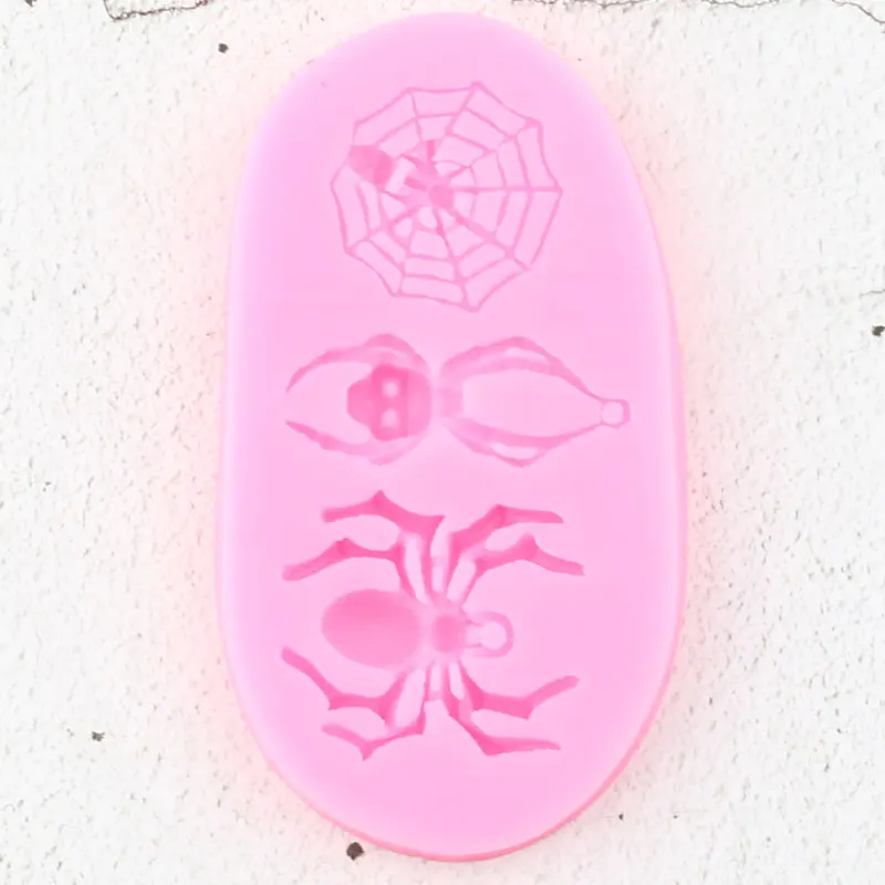Хэллоуин паук границы силиконовые формы кекс Топпер инструменты для украшения