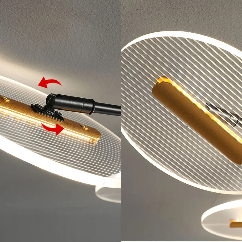 

BLack Modern LED Living room ceiling lights for Bedroom study ceiling lamp Acrylic shade restaurant lighting fixture 110V 220V