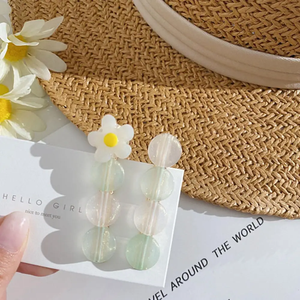 

Korea Chic Colorful Hairpins Acrylic Flower Heart Hair Clips For Women Girls Transparent Chain Hairgrip Hair Accessories